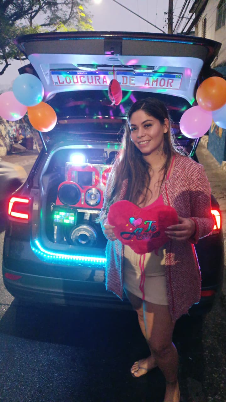 Cliente com coração Te Amo noturno